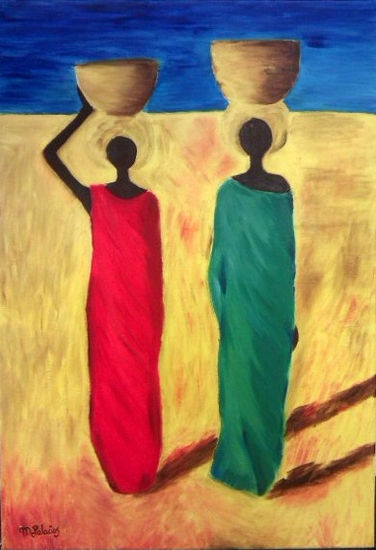 Calabash Girls Oil Canvas Figure Painting