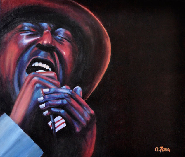 Concierto de Blues 5 Acrylic Canvas Figure Painting