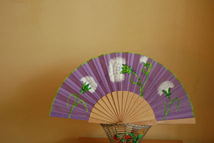 Abanico pintado a manp