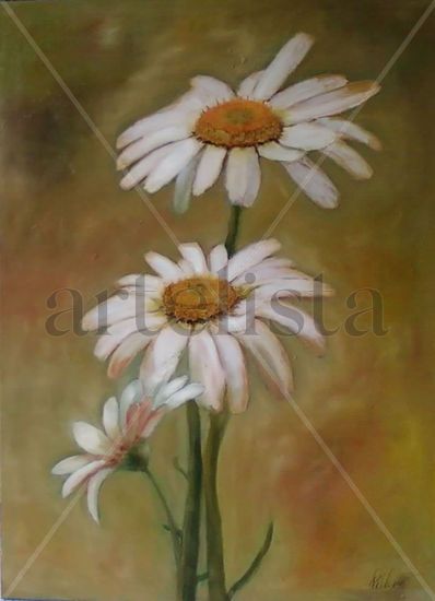 Margaritas Oil Canvas Floral Painting