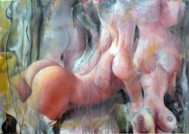 Reaccion quimica Oil Canvas Nude Paintings