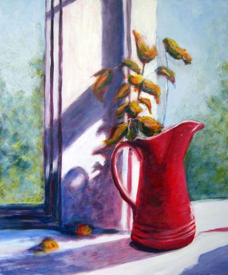 luz de otoño en mi ventana Acrylic Others Still Life Paintings