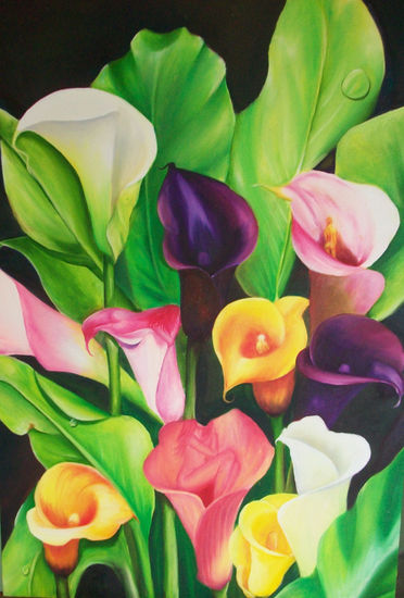 Las Marías Oil Canvas Floral Painting