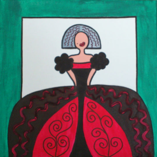 Menina 1 Acrylic Canvas Figure Painting