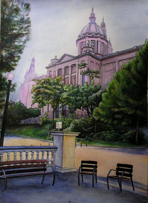 El Palau Nacional a Montjuic de Barcelona