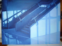 Blue stairs