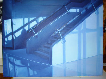 Blue stairs
