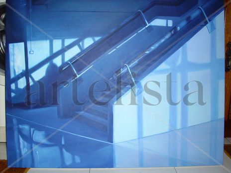 Blue stairs