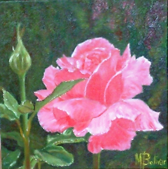 Una rosa de París Oil Canvas Floral Painting