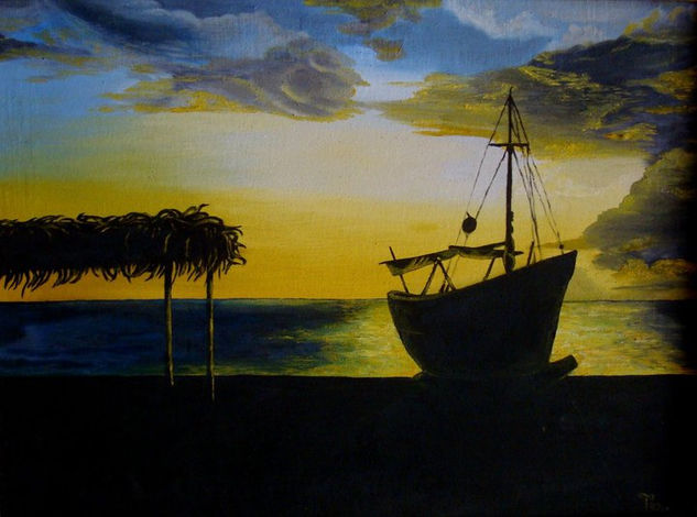 atardecer Oil Canvas Landscaping