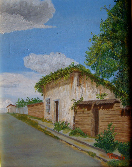 EL PUEBLO DE FARRIAR Oil Canvas Landscaping