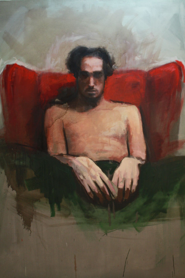 Autorretrato en sofá ROJO