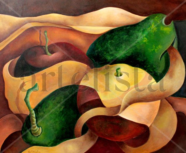 Manzanas y Aguacates Acrylic Canvas Still Life Paintings