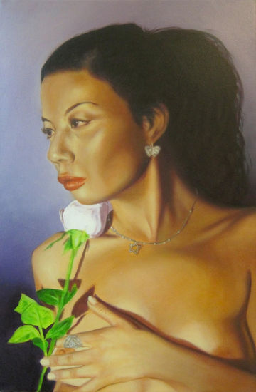 Una Flor II Oil Canvas Nude Paintings