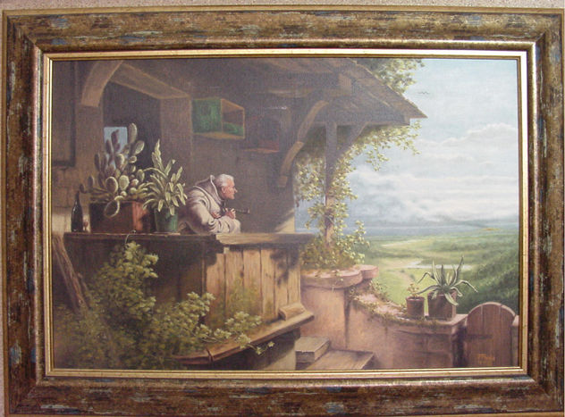 EL FUMADOR o MIRANDO EL FUEGO DE C. SPITZWEG