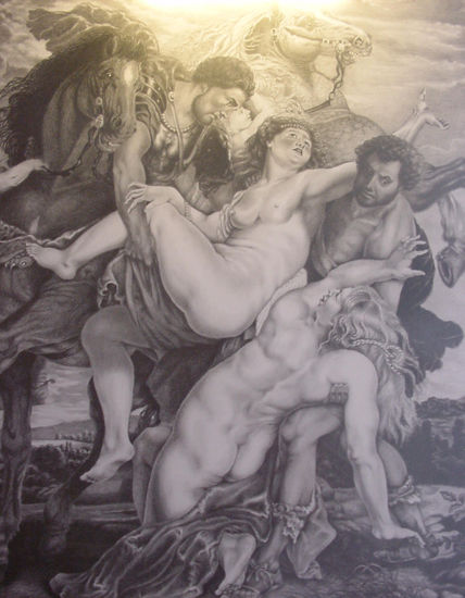 EL RAPTO DE LAS HIJAS DE LEUCIPO de P.P. RUBENS Pencil