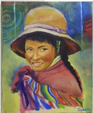 peru Oil Canvas Portrait