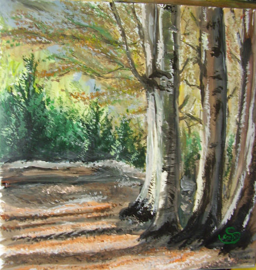 Claro en el bosque Acrylic Paper Landscaping