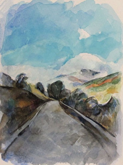 Camino y cierzo Watercolour Paper Landscaping