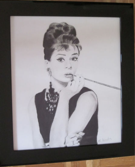 Audrey Hepburn Charcoal