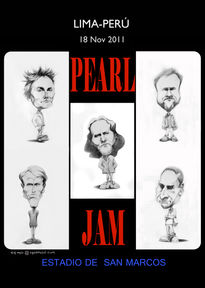 Afiche pearl jam...