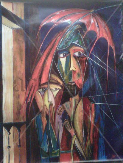 desplasamiento Oil Canvas Portrait