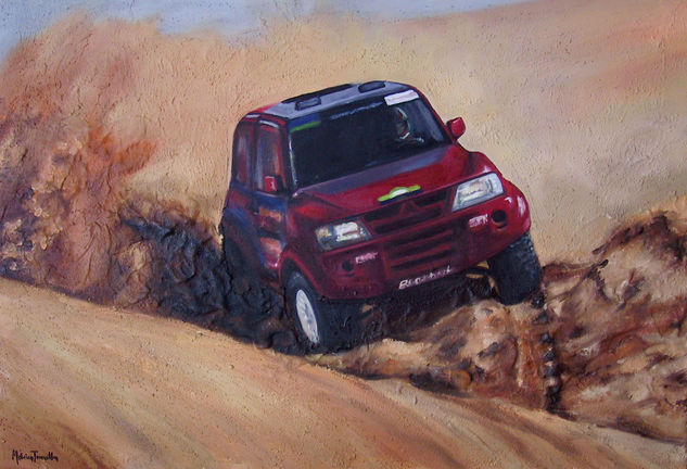 Mitsubishi Dakar Oil Canvas Landscaping