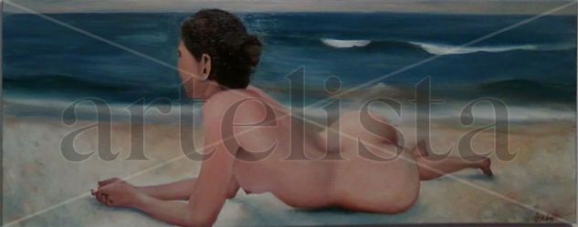 Mirando al mar Oil Canvas Nude Paintings