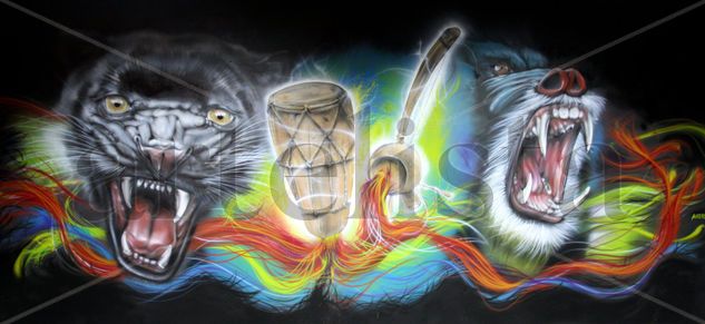 MURAL AEROGRAFIA CAPOEIRA ABOLIÇAO 