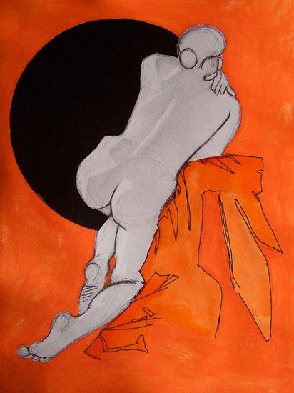 epsilon aurigae Ink Paper Nude Paintings