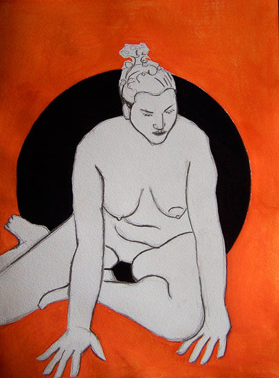 zeta aurigae Ink Paper Nude Paintings