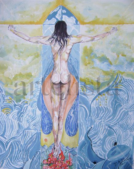 La eternidad Acrylic Paper Figure Painting