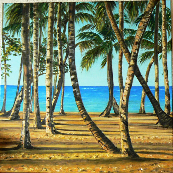 Bajo las palmeras Oil Canvas Landscaping