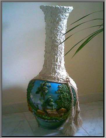 jarron con paisaje