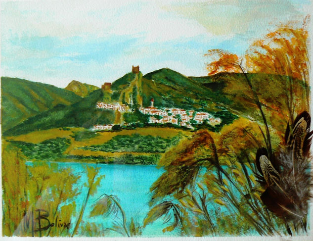 Grazalema Acuarela Papel Paisaje