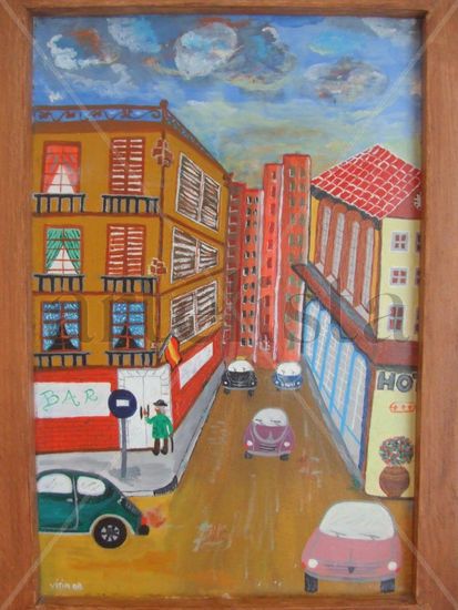 mi barrio Oil Canvas Landscaping