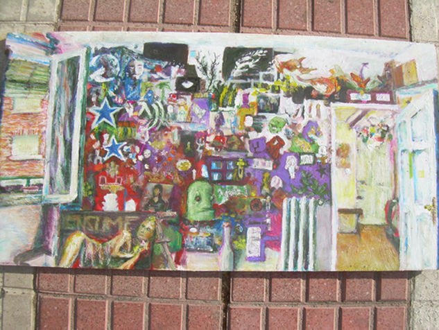 El mural del salón Mixed media Canvas Landscaping