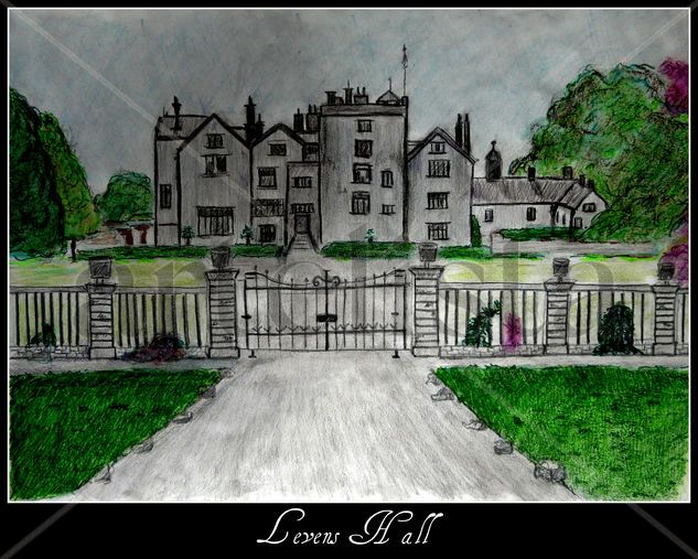 Levens Hall El Futuro no tiene Aliados Acuarela Papel Paisaje