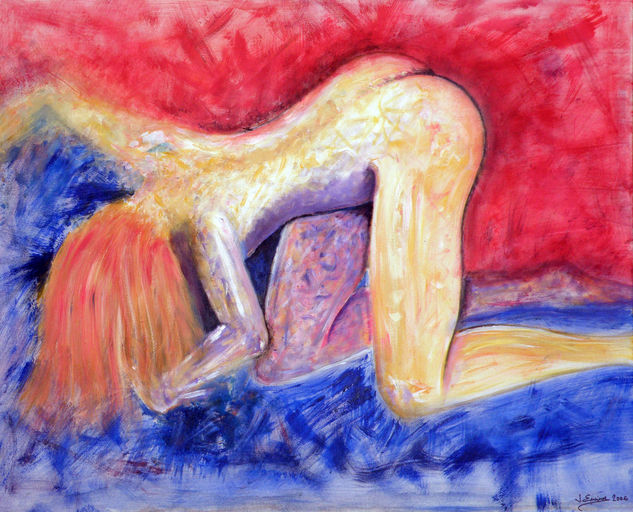 orgasmo Acrylic Canvas Figure Painting