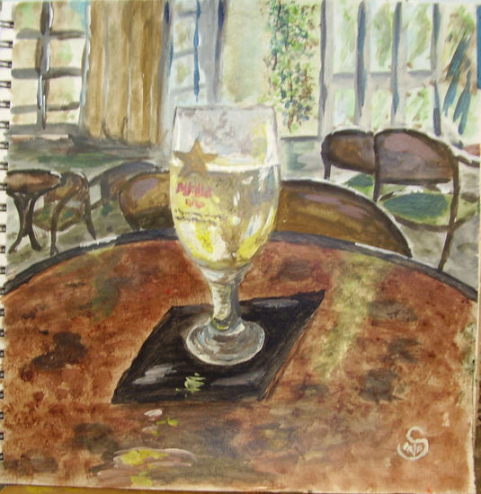 Cerveza Hiedra Acrylic Paper Still Life Paintings