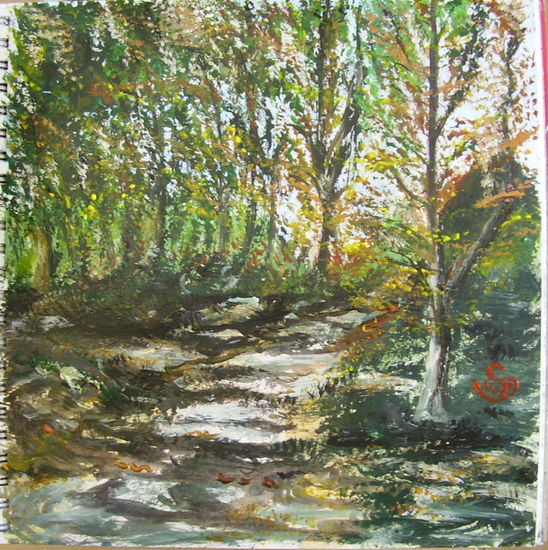 Claro en el bosque Acrylic Paper Landscaping