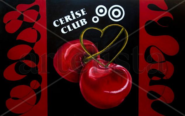 Logotipo club cerise Óleo Tabla Otros