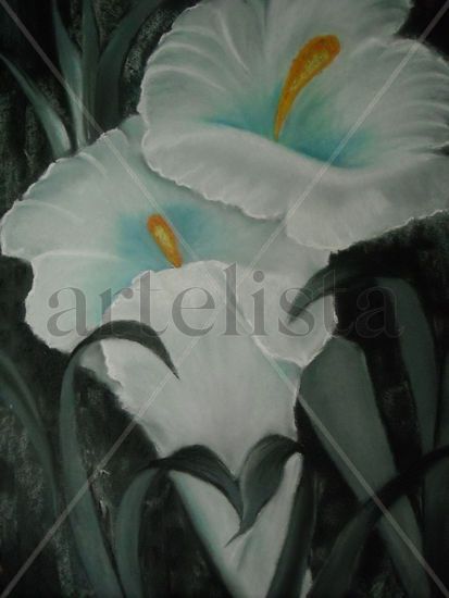 Mantos Pastel Card Floral Painting