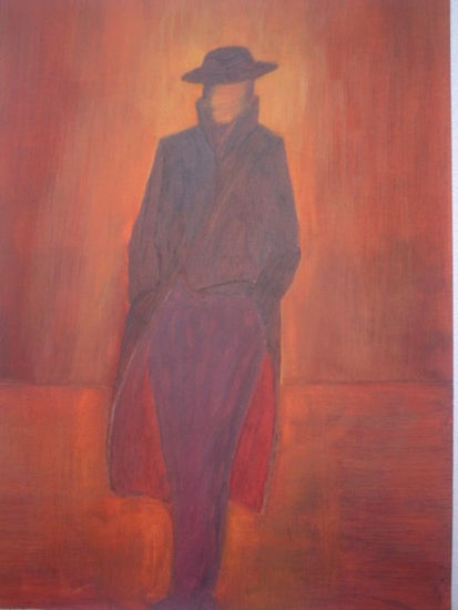 Caminando en el infierno Oil Paper Figure Painting