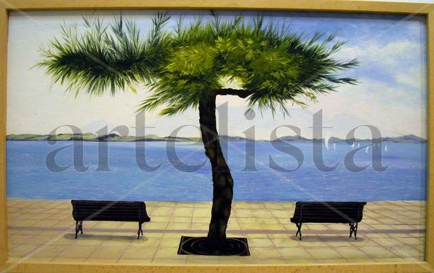 Paseo Maritimo (Santander Cantabria) Acrylic Canvas Landscaping