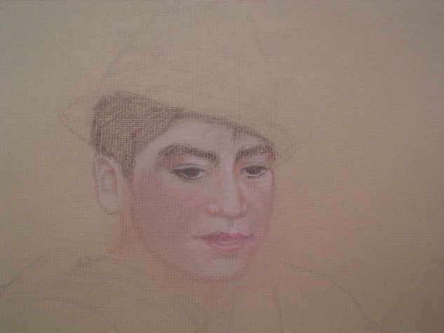 Chico Colombiano Pastel Canvas Portrait