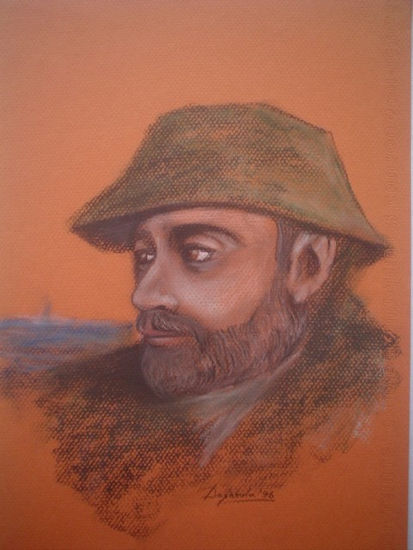 Melancolia Pastel Paper Portrait