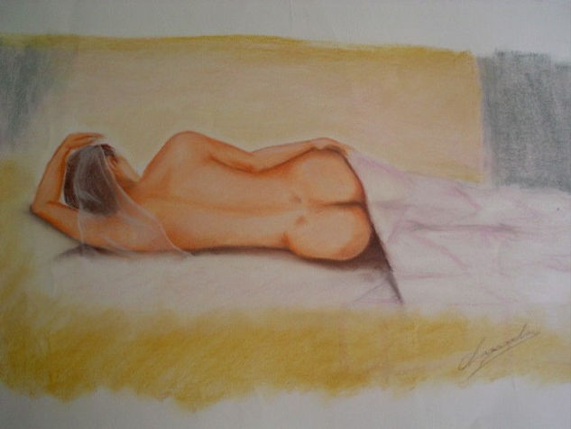 Mujer con velo Pastel Papel Figura