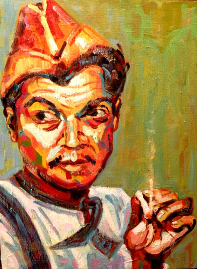 Mario Moreno Cantinflas Oil Canvas Portrait