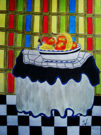 Mesa con frutas